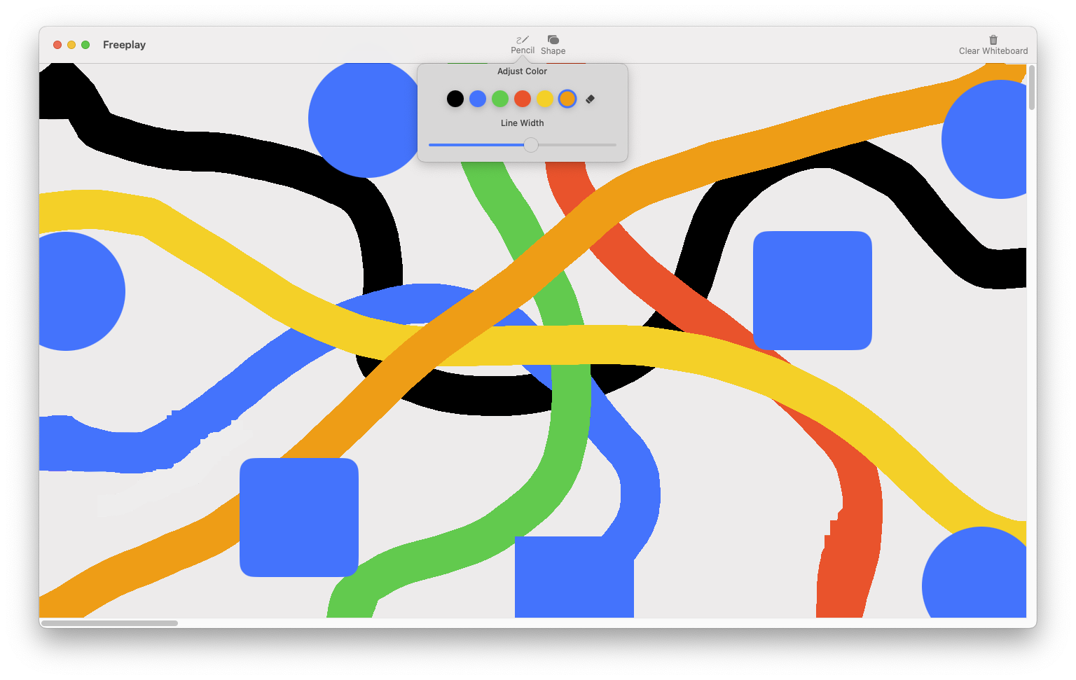 Freeplay creative canvas application